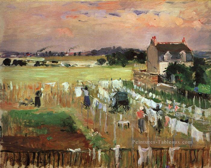 Sortir la lessive pour sécher Berthe Morisot Peintures à l'huile